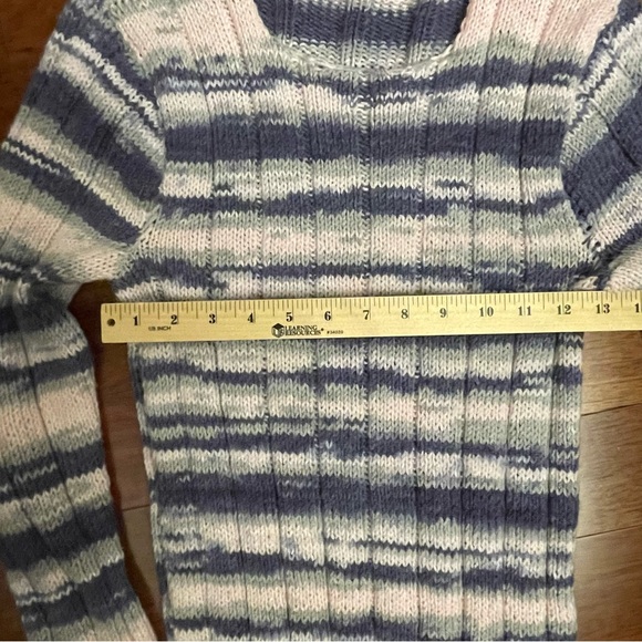 Striped Hand-Knit Sweater Dress - Picture 4 of 7